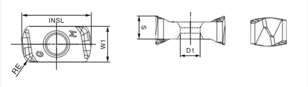 High Efficiency Carbide Inserts LOGU0303 Roughing Cutting