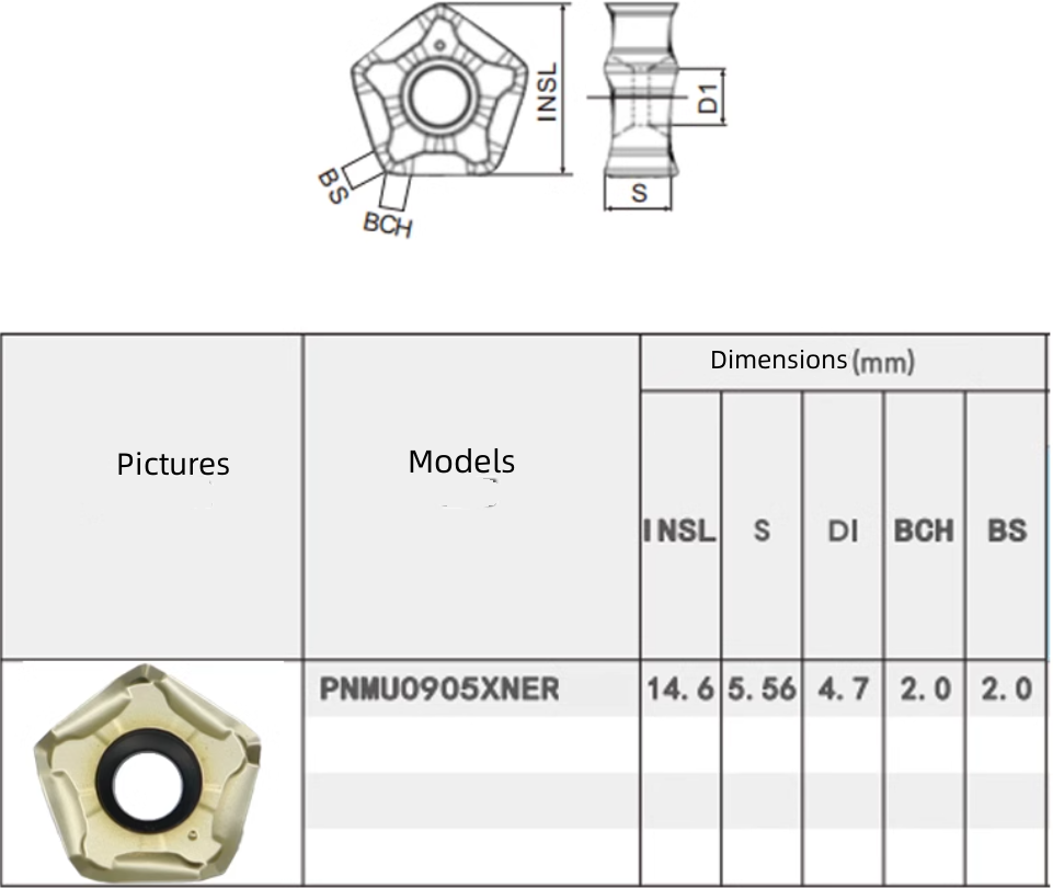 CNC Cutting Carbide Inserts PNMU0905XNER